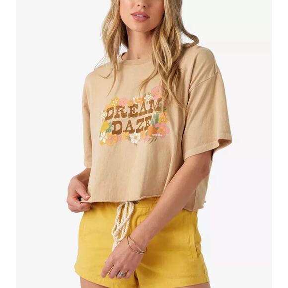 O'Neill Dream Daze Oversized Cropped Graphic Tee- Large - Picture 2 of 8